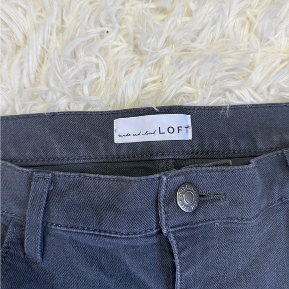 Loft Dark Gray Jeans Loft Gray Pants Gray Denim Pants - Picture 4 of 7